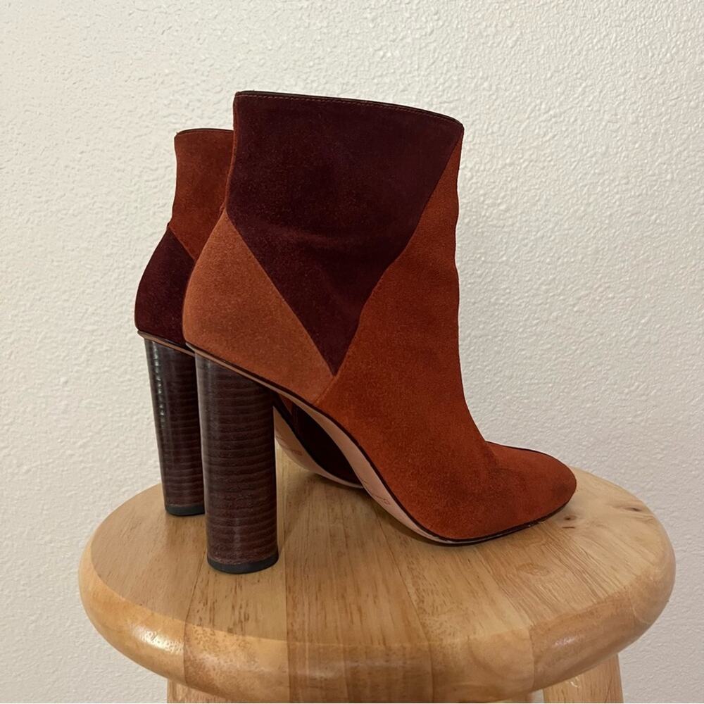 Ulla Johnson Carin Brown Patchwork Suede Leather … - image 2